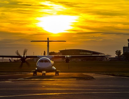 ATR-Propeller-Aircraft-Sunset